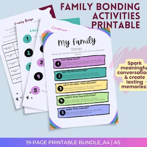 Family Bonding & Reflection Kit | Fun Printable Activities for Kids and Parents