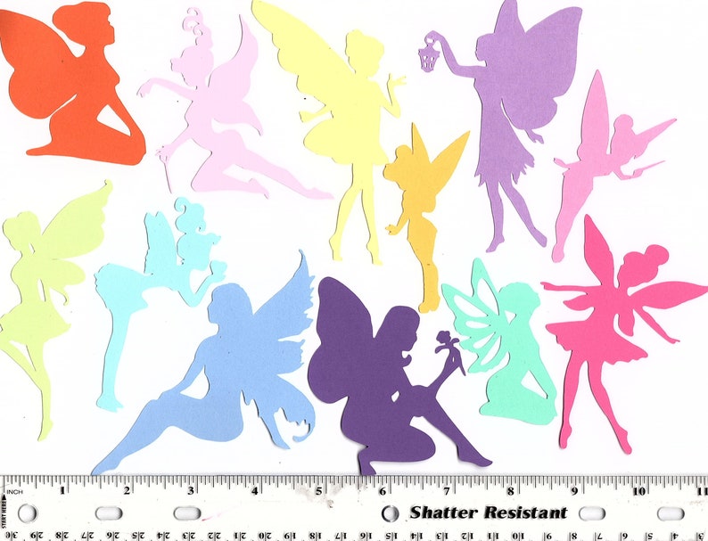 Fairy Fairies party 12 paper cut outs cutouts die cut birthday | Etsy
