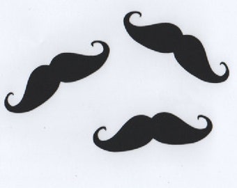 28 Mustache Paper Cut Outs, Cutouts, Paper Die Cuts