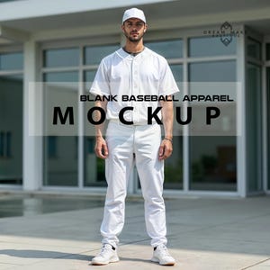 Blank Baseball Mockup, Baseball Mockup,Jersey Mockup, Baseball mock up, White Baseball Mockup, Baseball Polo, Mockup design, Apparel mockup