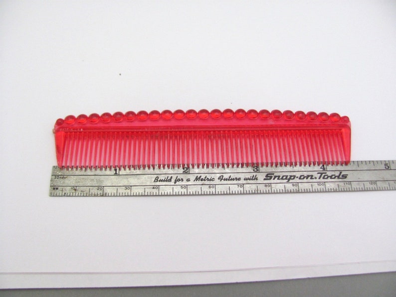 Vintage Red Plastic Hair Comb 5 MADE IN USA 1950s Comb Etsy