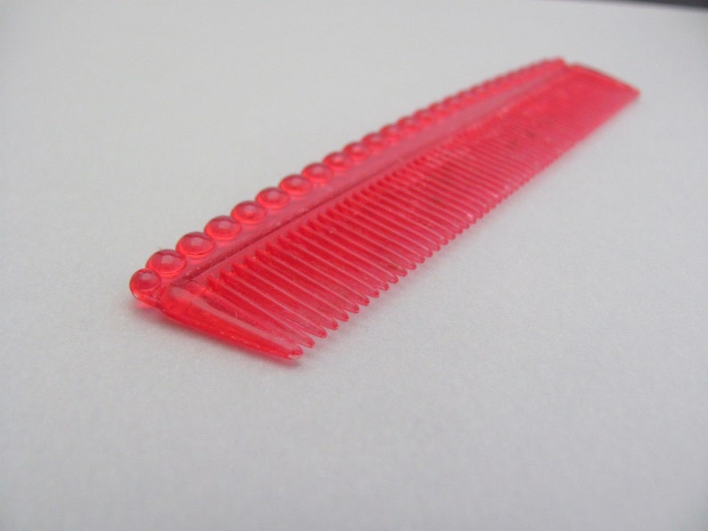 Vintage Red Plastic Hair Comb 5 MADE IN USA 1950s Comb Etsy
