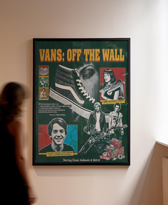 Off the Wall Poster | Retro Skateboard Art Print (digital Download