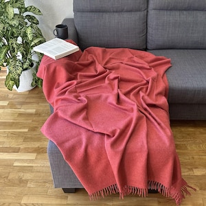 Alpaca wool blanket / Blanket for sofa and bed / Gift for women and ideal Christmas gift / 180cm x 130cm (70in x 51in)