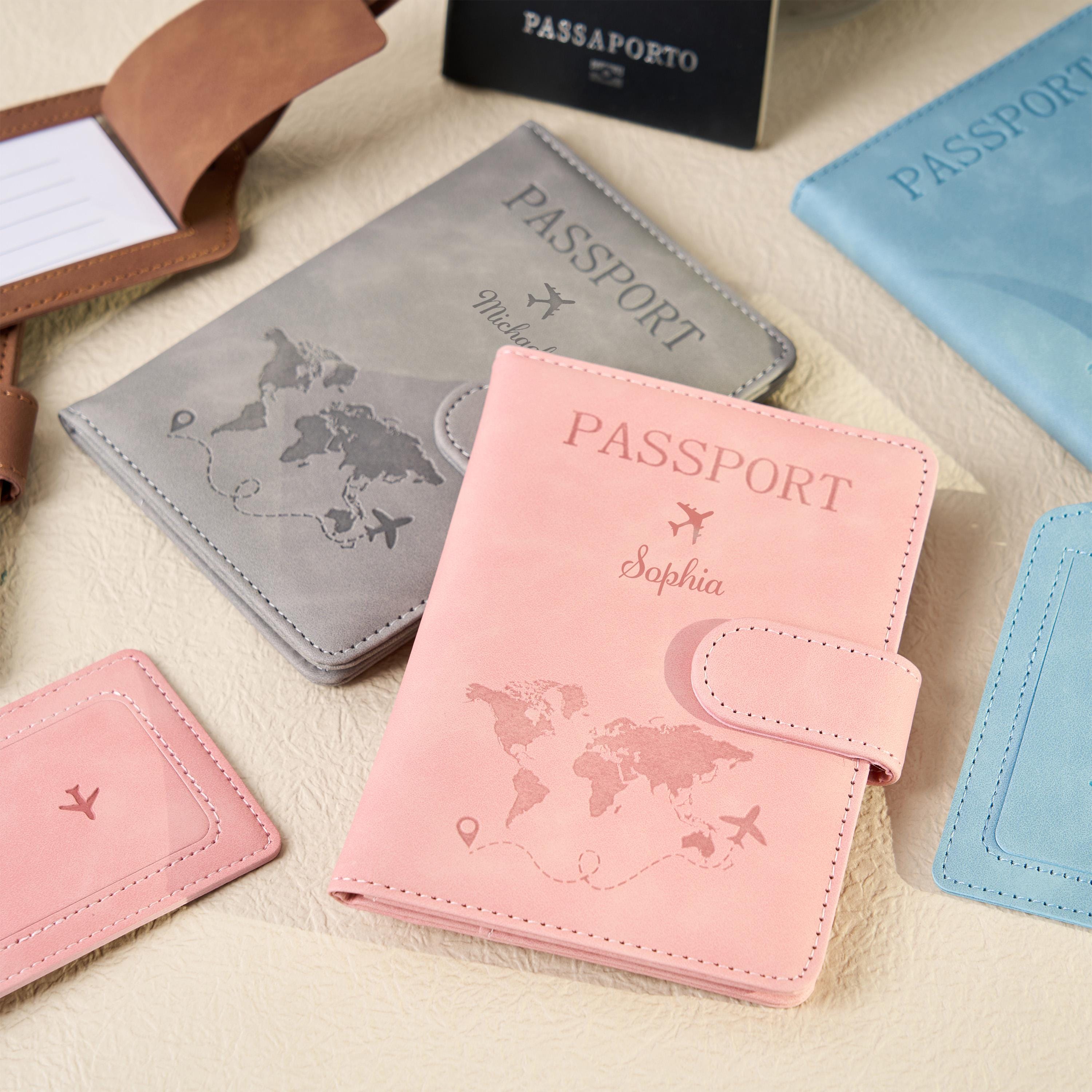 Étui Passeport 'World's Best Girlfriend' En Faux Cuir Noir, Cadeau St-Valentin, Neuf