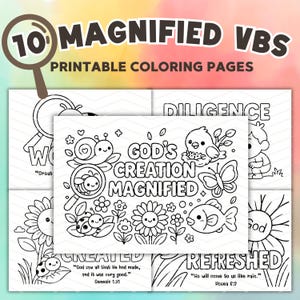Pagine da colorare VBS 2025 ingrandite, fogli da colorare stampabili, attività bibliche per bambini, scuola biblica VBS, campeggio in chiesa, scuola domenicale, colorazione