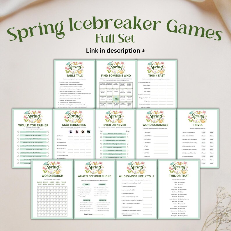 Spring Trivia True or False Printable Game, Icebreaker Games ...