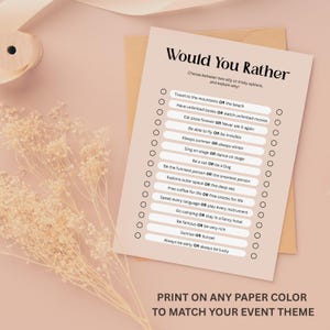Would You Rather Game Printable, Fun Icebreaker (PDF A4 & A5) - Etsy