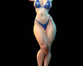 Fan Art Woman STL File: 3D Print Model for Cosplay