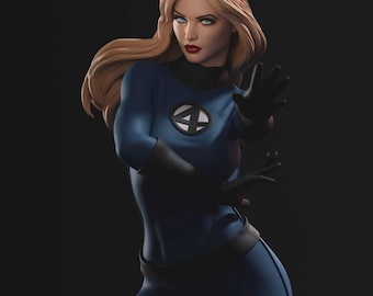 Blond Heroine Fan Art STL File, 3D Print Model for Cosplay