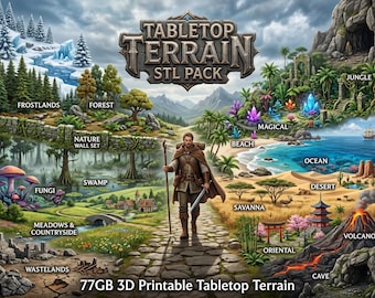 Mega tabletop terrain Bundle STL, 78GB Fantasy Terrain, Tabletop Scenery, RPG Wargame 3D Print Files