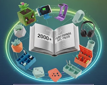 Unleash Your Creativity: 2000+ Functional 3D Print STL Files - Decor, Gadgets, Organizers & Beyond! Instant Download, Endless Possibilities