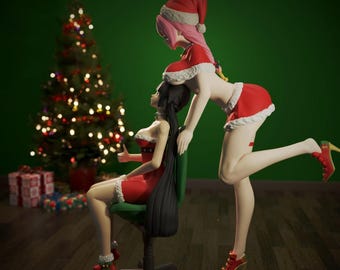 Christmas Girl Fan Art 3D Print File STL: Cosplay Collectible Model
