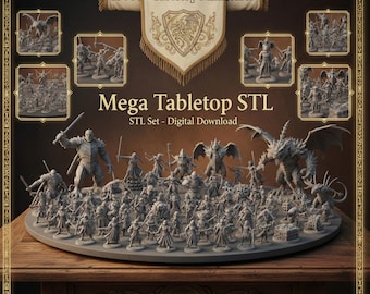 Ogromny pakiet gier planszowych, pakiet ponad 20000 Dungeons and Dragons STL, duży pakiet D&D, kolekcja DND + pakiet terenu.