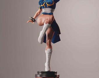 Chun-Li Fan Art Model: Collectible 3D Print File STL