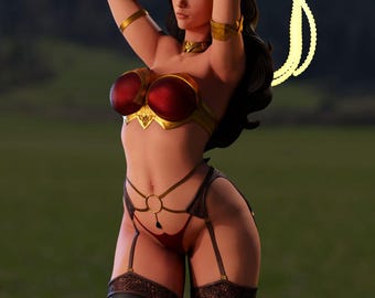 Fan Art Woman STL File: 3D Print Model for Cosplay