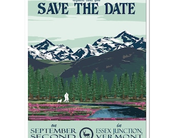 Vintage Alaska Save the Date (set of 20)
