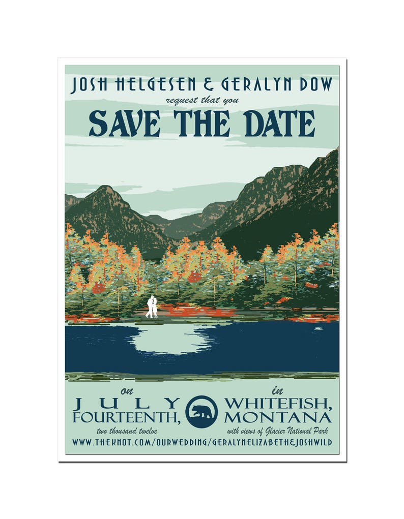 Vintage Lake Tahoe Save the Date Postcard set of 20
