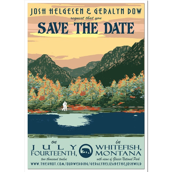Vintage Lake Tahoe Save the Date Card - SAMPLE