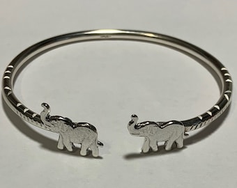 Sterling Silver Double Elephant bracelet