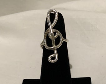 Sterling silver Music Note Ring