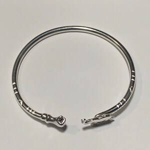 Free Gift with 75 dollar purchase or more Bracelet Sterling Silver Elephant Bangle image 3