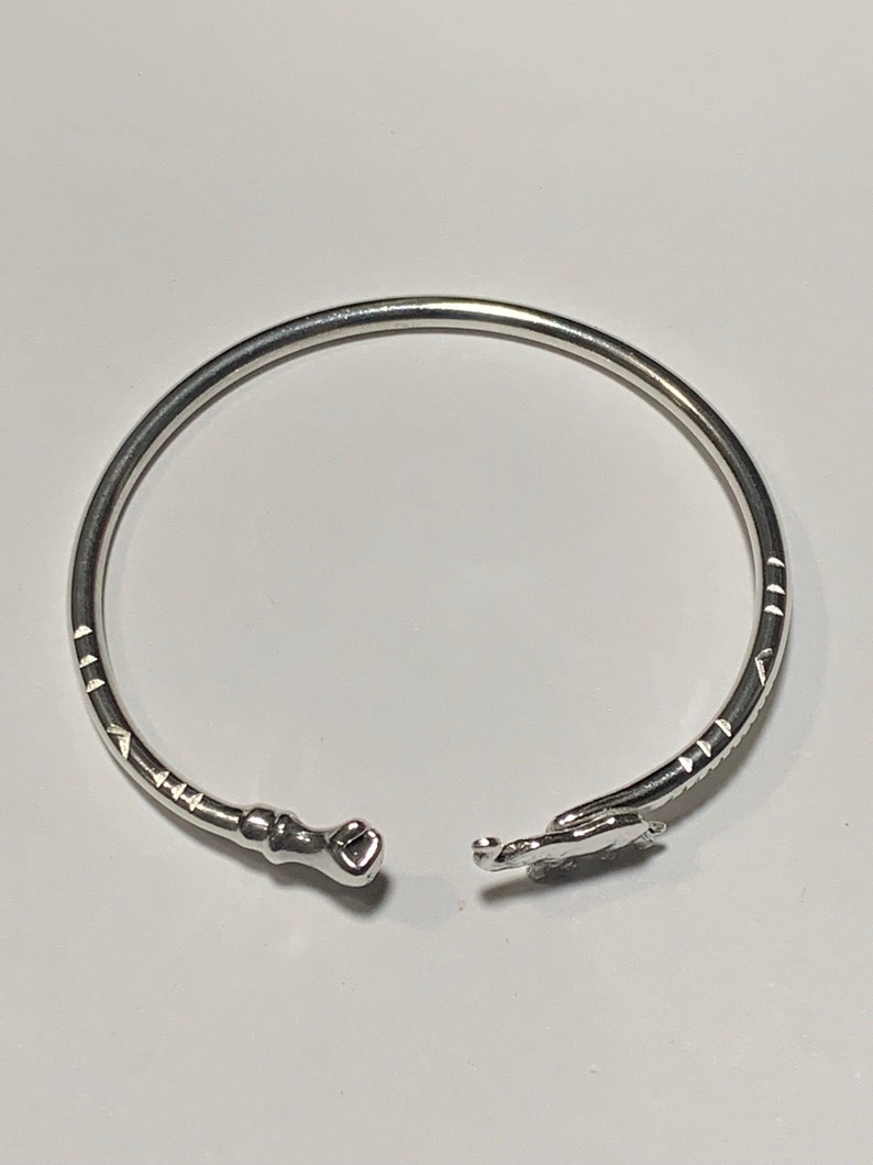 Free Gift with 75 dollar purchase or more Bracelet Sterling Silver Elephant Bangle image 3