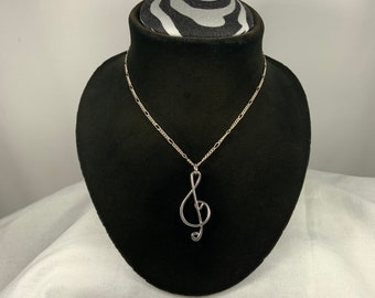 Sterling silver Treble Clef Necklace