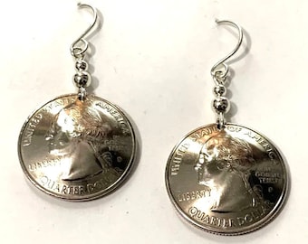 American Quarter Earrings - Real Coins