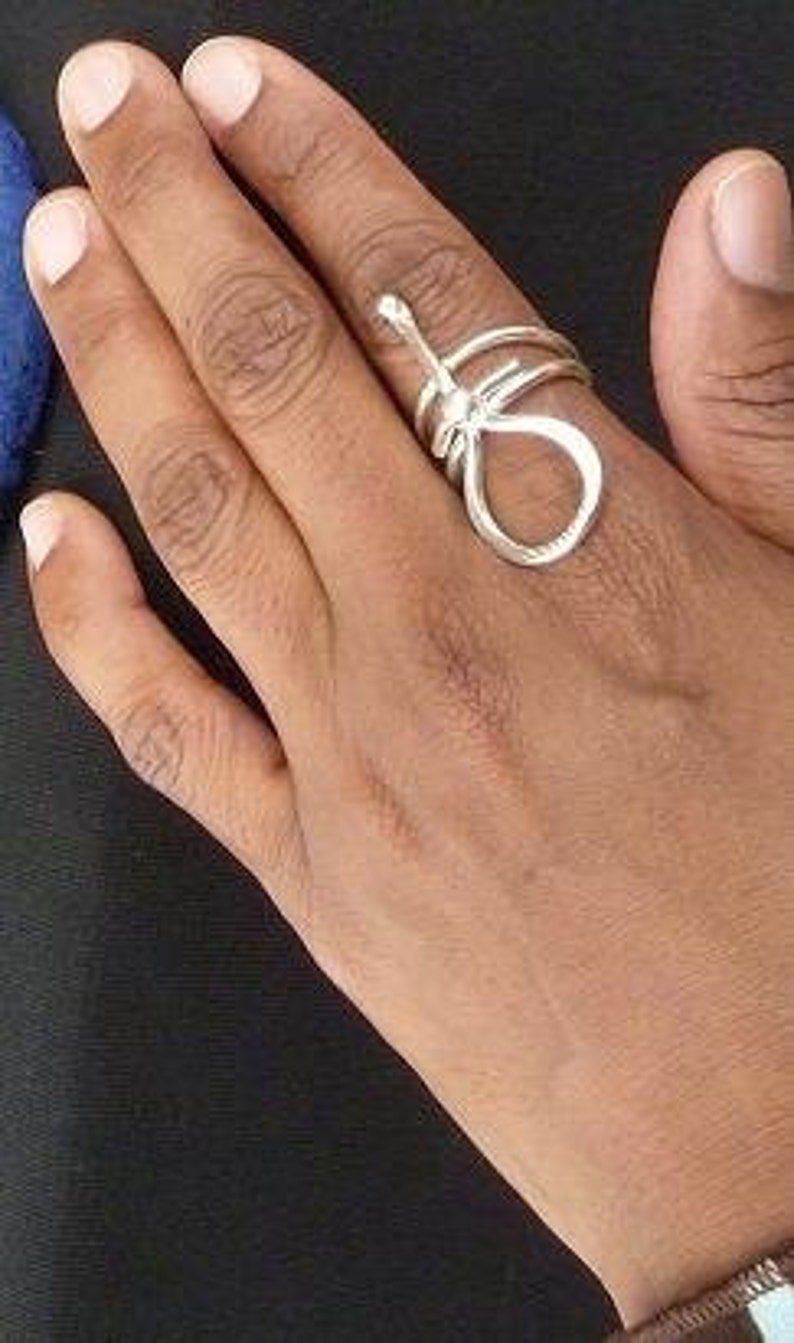 Ankh Jewelry Sterling Silver Wire Ring image 3