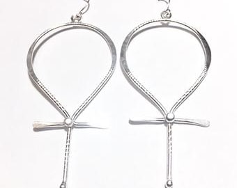 3 inch Ankh Statement Earrings. Available in Brass and Copper Silver 925 out of Straight Out Of  Brooklyn New York