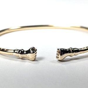 FREE Gift with 35 dollar purchase or more Solid Brass Bangle Fist Style Bracelet
