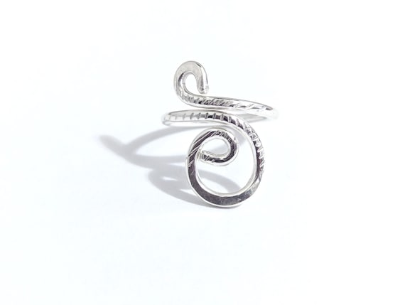 Sterling Silver Thumb Ring - Adjustable Boho Jewelry