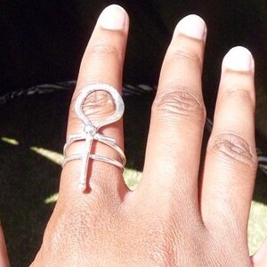 Ankh Jewelry Sterling Silver Wire Ring image 4