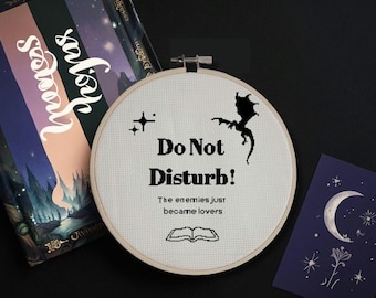 DND Enemies to Lovers Kreuzstichmuster - Buch Tropen PDF Pattern - Bookish Embroidery