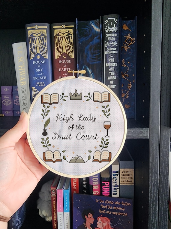 Bookish Cross Stitch Pattern - High Lady of the Smut Court - Romantasy  Embroidery Pattern