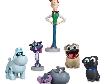 Puppy Dog Pals CAKE TOPPER PVC Figure Set - Birthday Party Cupcakes Figurines
