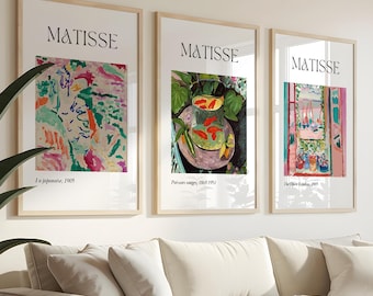 Henri Matisse Print Set of 3 – Fauvist Modern Wall Art Trio