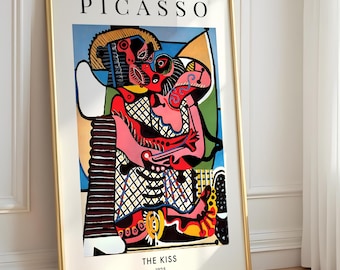 Picasso the Kiss Print, Modern Cubism Art, Gallery Wall Decor - Etsy
