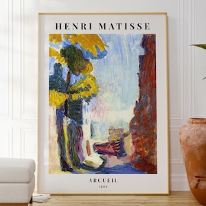Henri Matisse Arcueil Landscape Abstract Poster, Impressionism Art Print, Colourful Art Lovers Gift, Gallery Wall Decor, Elegant Artwork