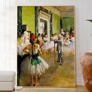 Poster artistico della lezione di danza di Edgar Degas, opera d'arte originale dell'impressionismo francese, stampa di ballerini di danza classica, idea regalo ballerina, decorazione per la cameretta dei bambini