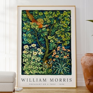 Stampa artistica botanica da parete di William Morris, poster ispirato alla natura, opera d'arte originale in stile Art Nouveau, decorazione da parete vintage, opera d'arte tradizionale, regalo