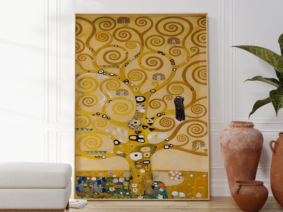 Gustav Klimt's Tree of Life Gold Art Nouveau Print - Etsy