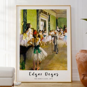 Edgar Degas The Dance Class Popular Painting Print, Original Ballet Artwork, French Impressionism Poster, Popular Artist, Kids Room Decor