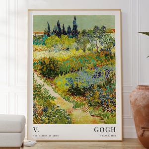 Van Gogh The Garden at Aries Print, Green Nature Inspired Artwork, Landscape Poster, Home Wall Art Decor, Popular Artist, Art Lovers Gift