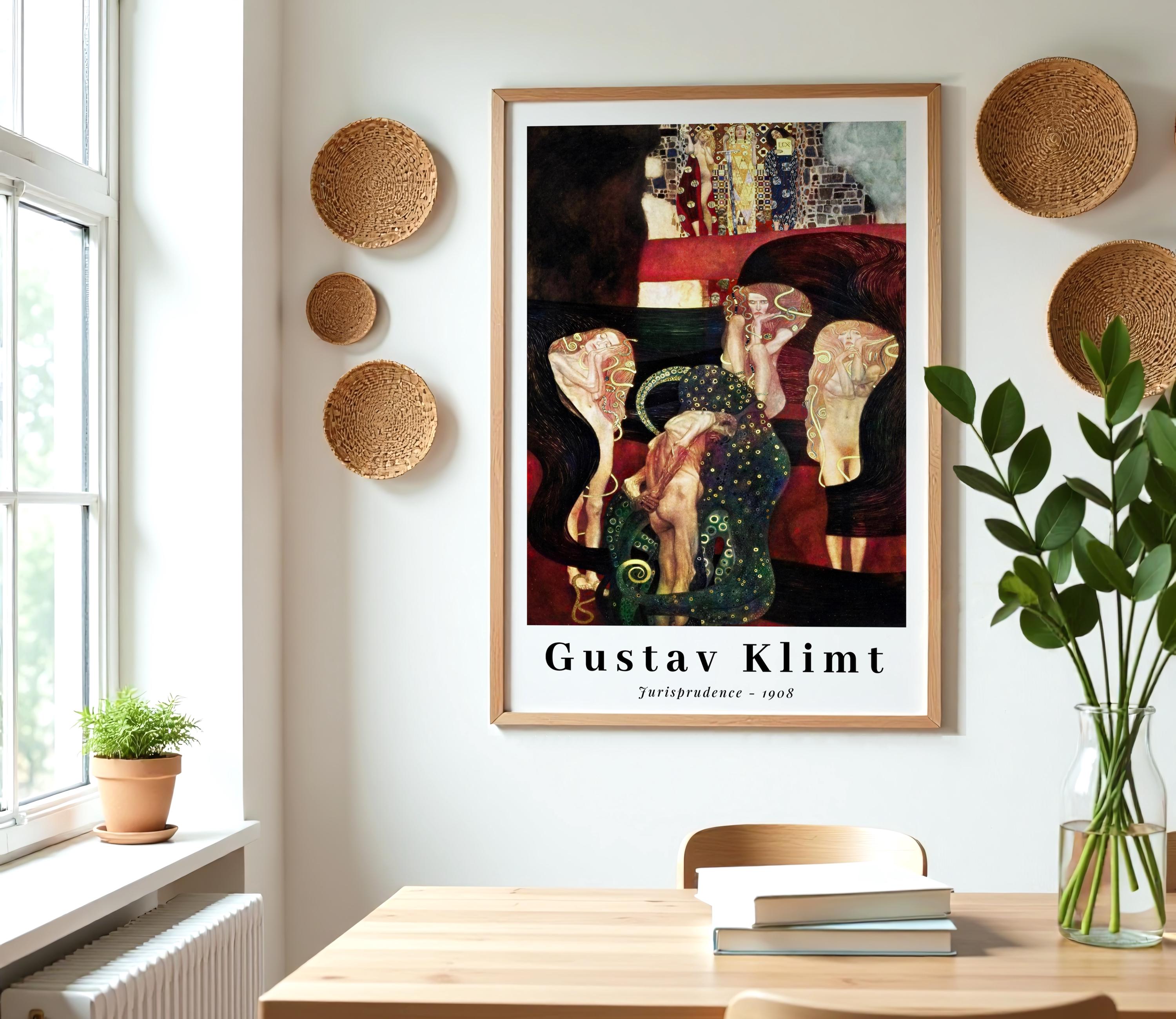 Gustav Klimt Jurisprudenz Poster, Contemporary Print, Modern Home