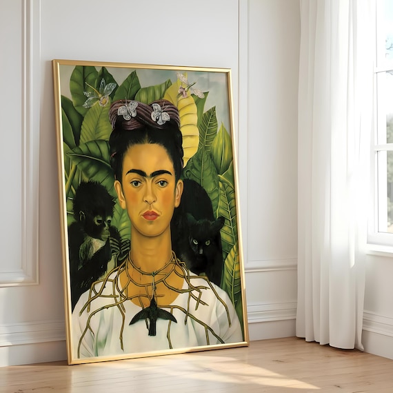 Autorretrato De Frida Kahlo Con Mono Y Gato Frida Kahlo: