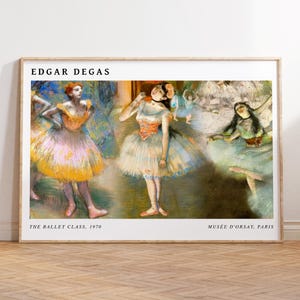 Poster originale di "La lezione di danza classica" di Edgar Degas, regalo per gli amanti del balletto, stampa impressionista, decorazione per la cameretta dei bambini, regalo a tema ballerina, inaugurazione della casa