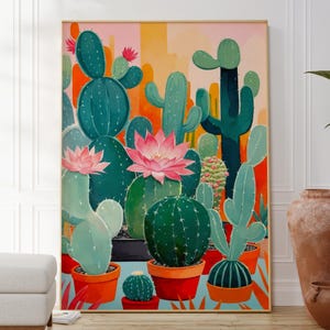 Natur inspiriert Kaktus Druck, Botanische Wand Kunst Poster, Modernes Haus Dekor, Blumen Kunstwerk, Kinderzimmer Dekor, Geschenkidee Für Sie Und Ihn