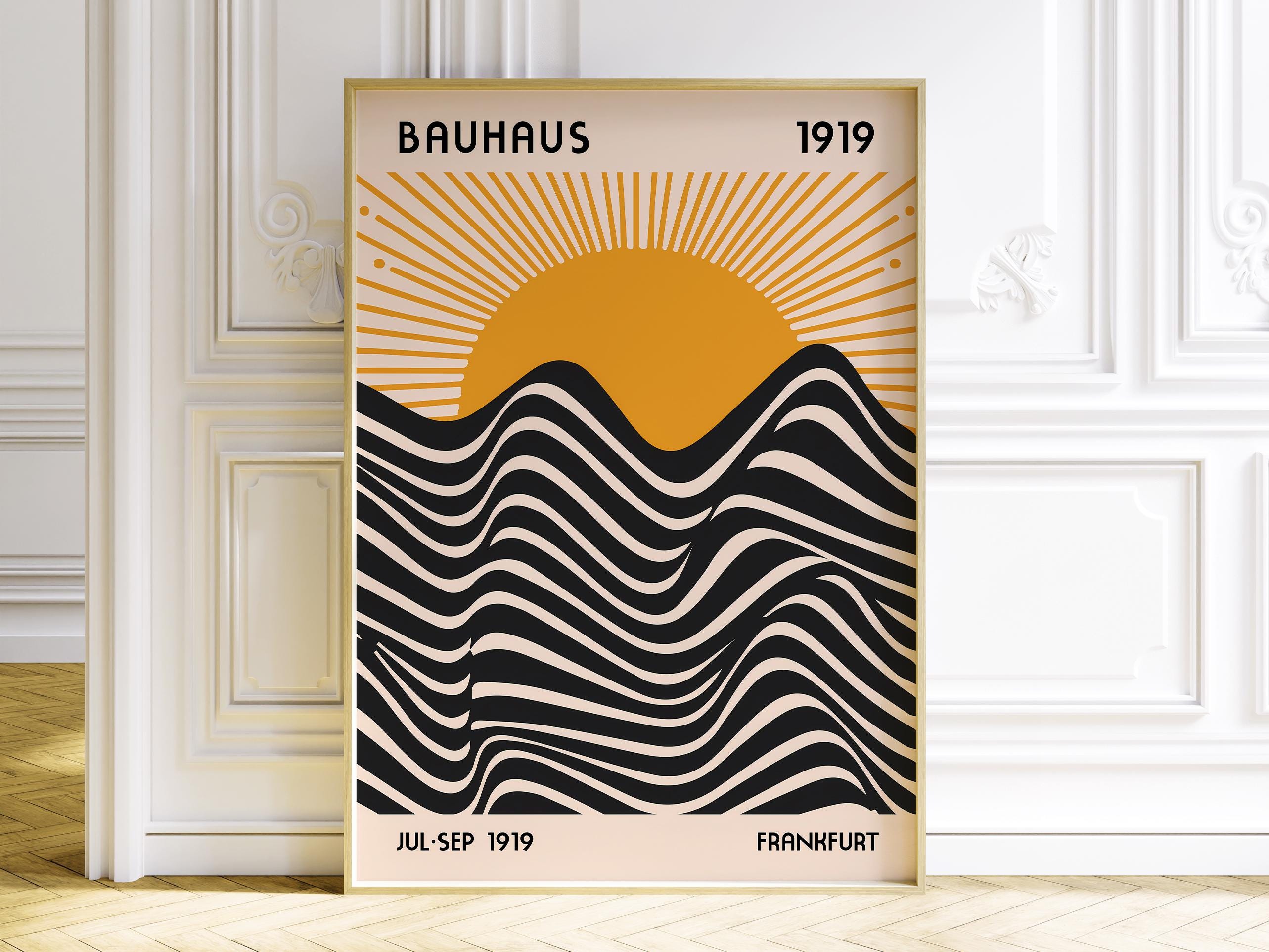 Bauhaus Sun & Sea Art Print: Geometric Modernist Decor - Etsy
